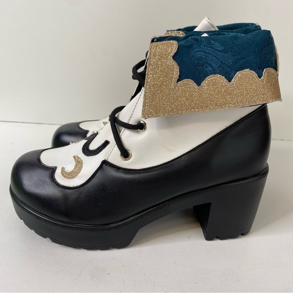 NWOT Genshin Impact Size 4 Barbara Gunnhildr Cosplay Boots Shoes Halloween - Picture 2 of 5
